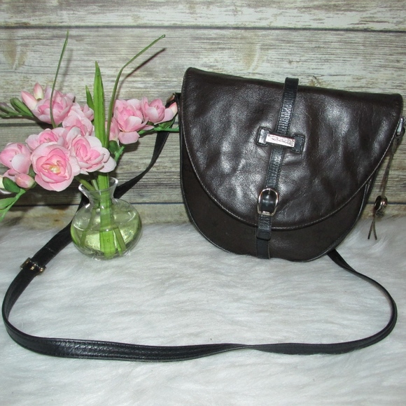Vintage HCL Brown Leather Signature Crossbody